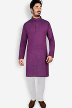 Cotton Kurta for Men - Purple | KUDU570793