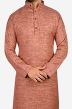 Cotton Kurta for Men - Brown | KPDU822643