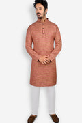 Cotton Kurta for Men - Brown | KPDU822643
