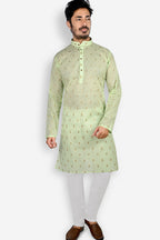 Cotton Kurta for Men - Green | KPDU772223