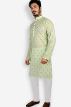 Cotton Kurta for Men - Green | KPDU772223