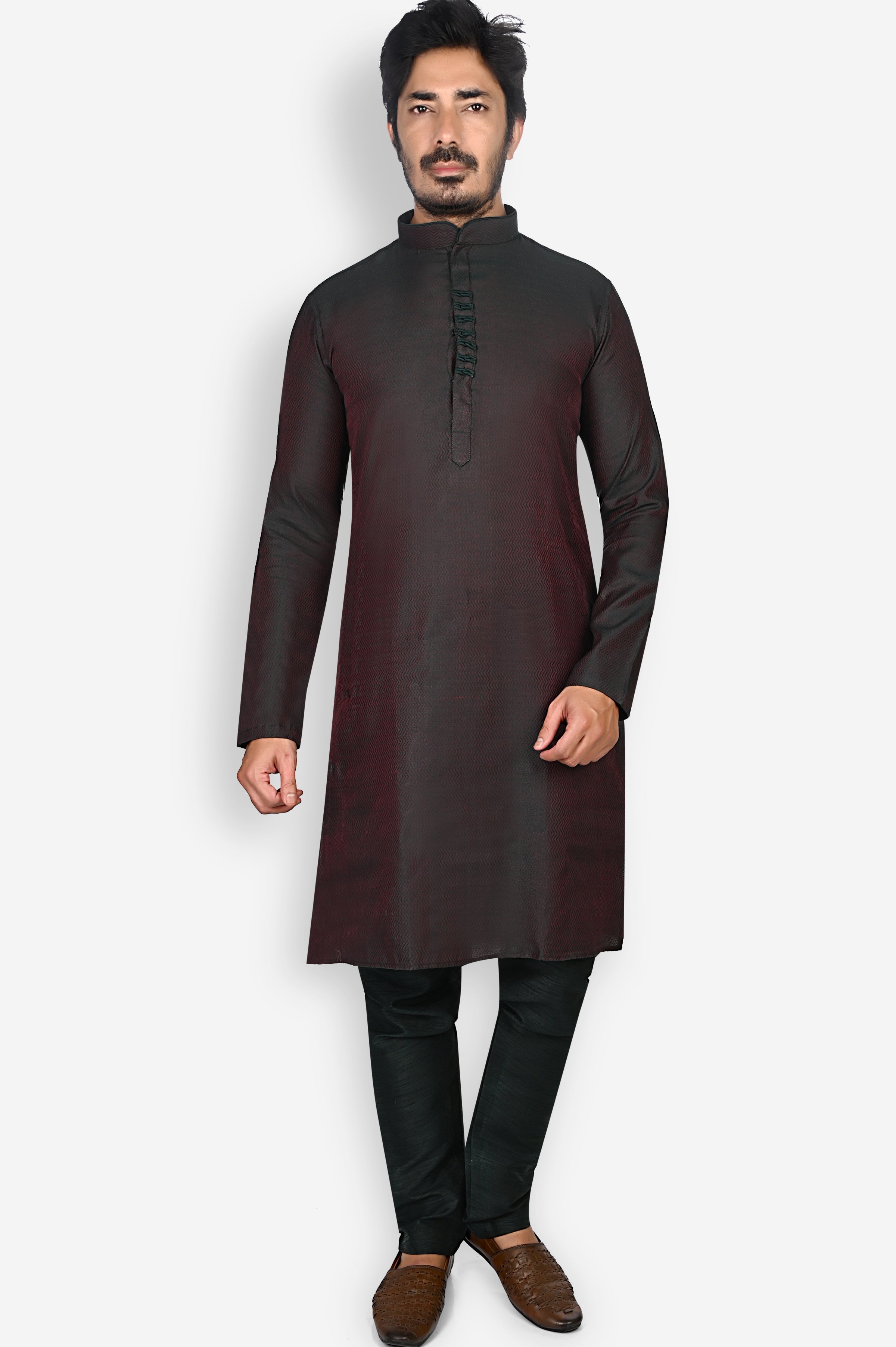 Cotton Kurta for Men - Green | KPDU861953