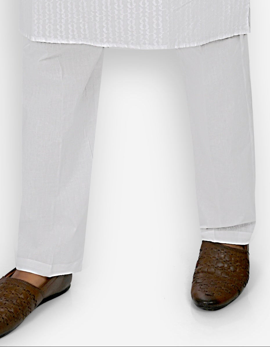 Cotton Pyjama for Men - White | PJSSALWH38