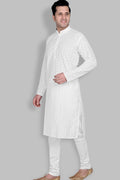 Cotton Kurta Pyjama Set for Men - White | KPPDCHTBOX