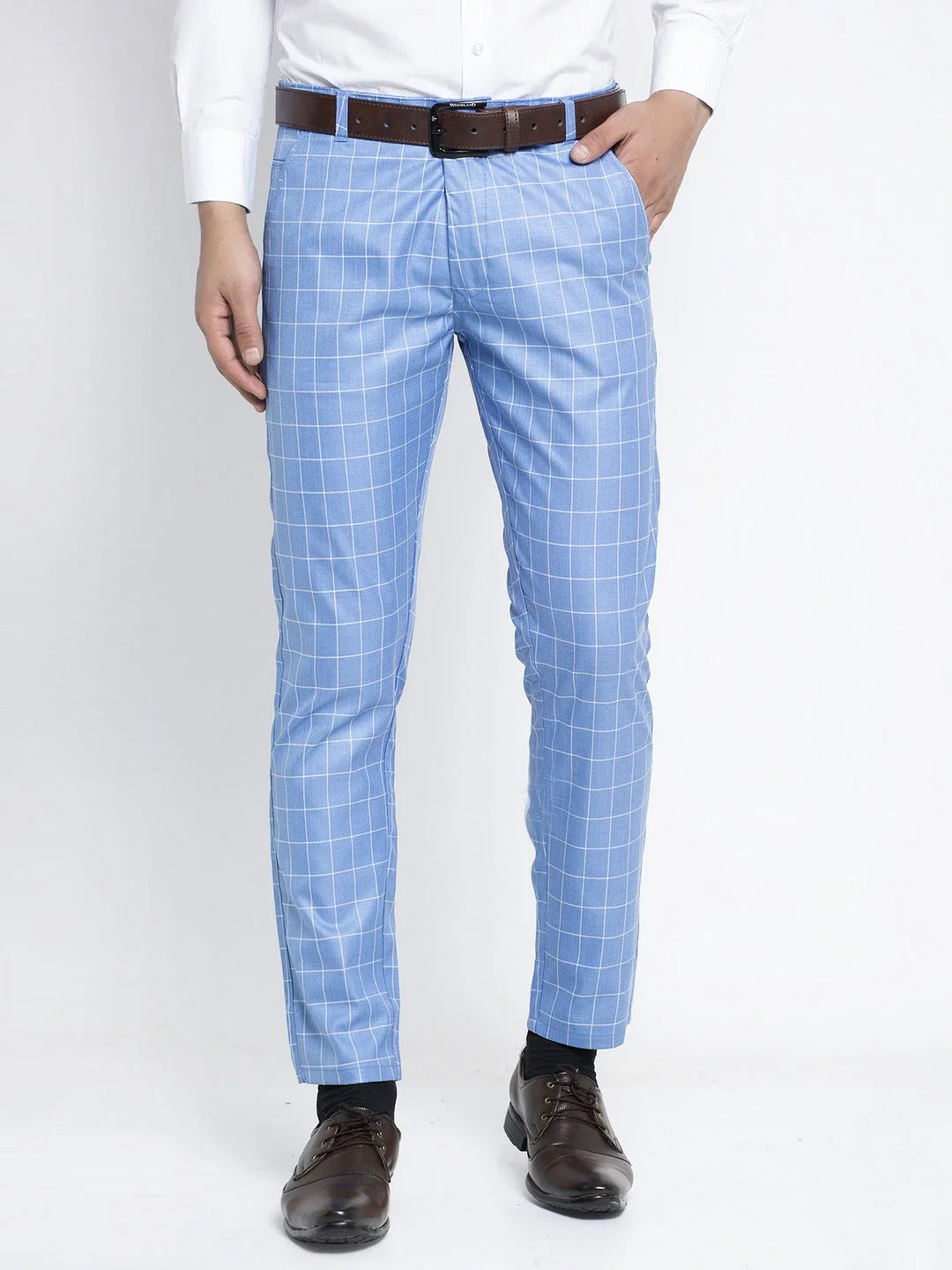 Blue Cotton Solid Jeans & Trousers for Men | DesiQlo India