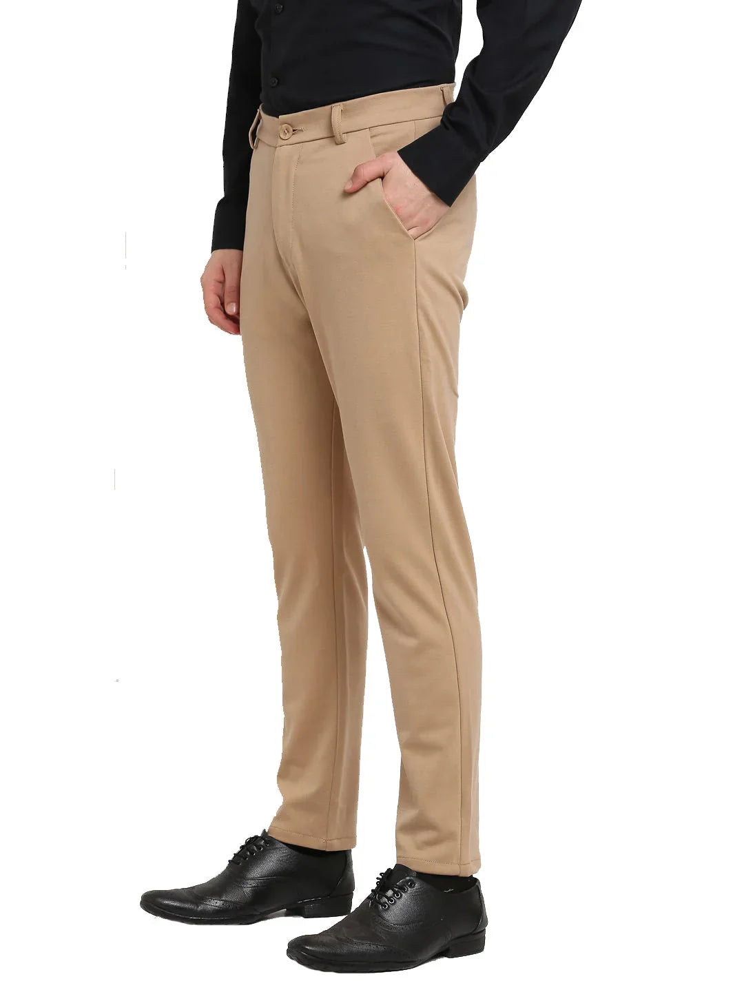 Indian Needle Men's Brown Formal Assorted Trousers