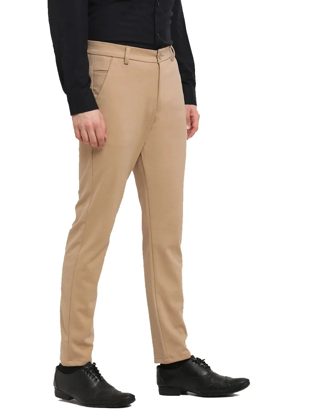 Indian Needle Men's Brown Formal Assorted Trousers