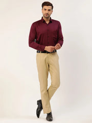 Indian Needle Men's Blue Formal Trousers