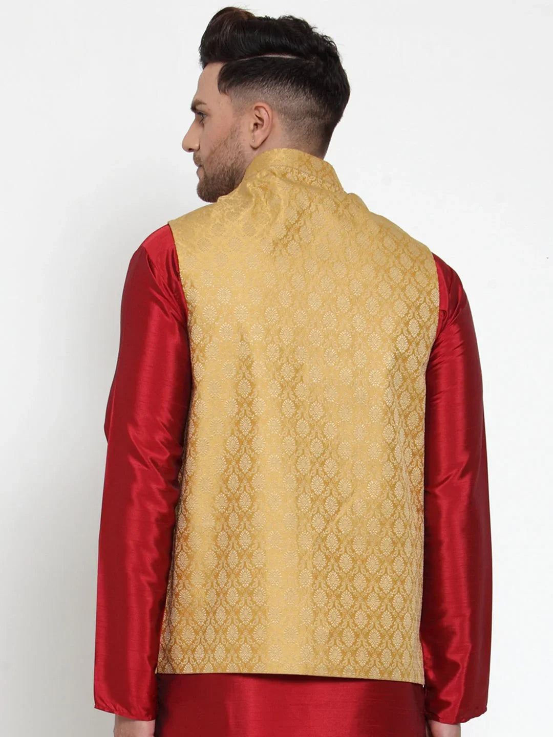 Gold Polyester Solid Indian Wear JOWC_4005Golden | DesiQlo