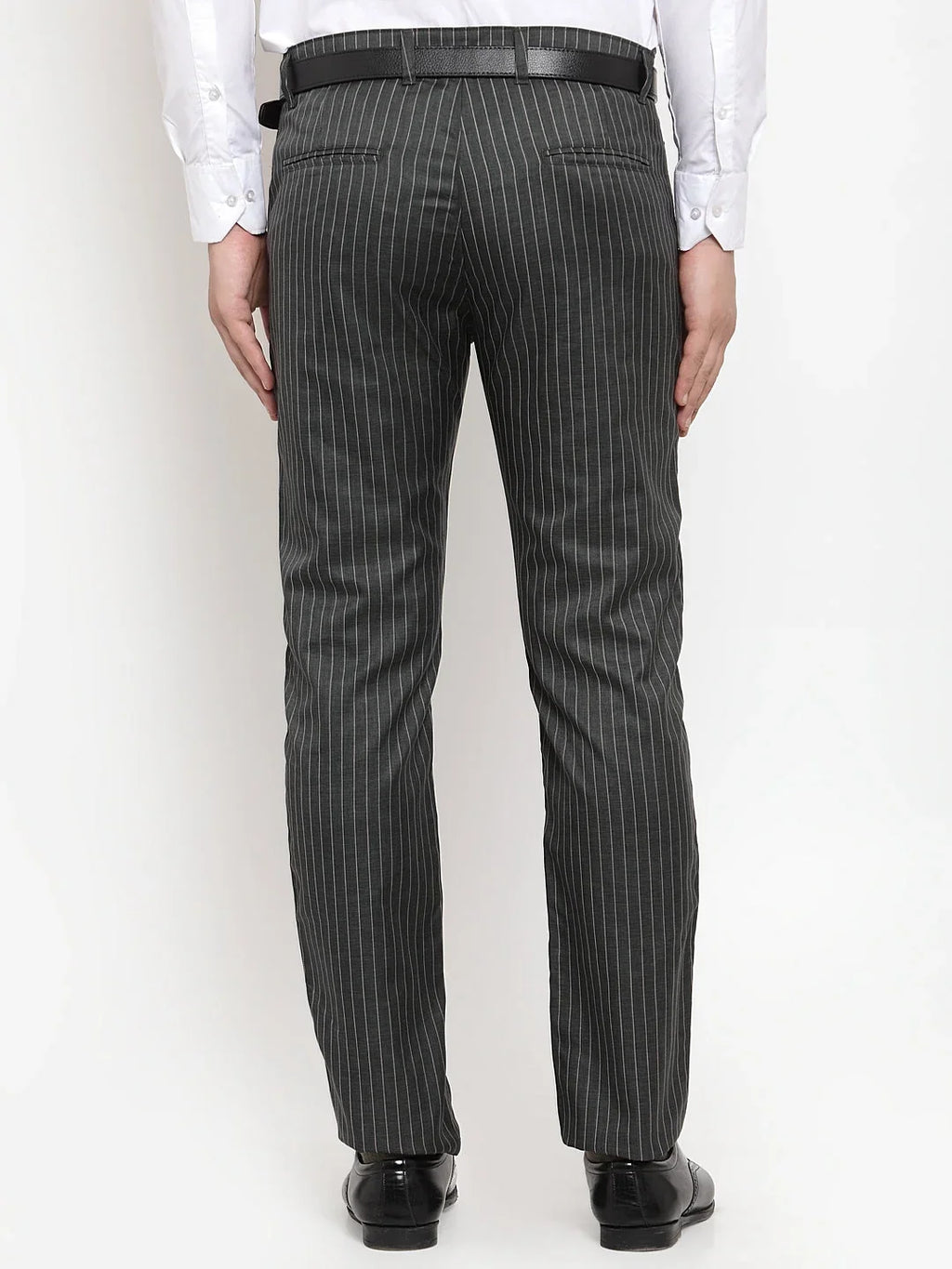 Jainish Men's Grey Solid Formal Trousers ( FGP 253Light-Grey )