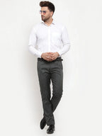 Jainish Men's Grey Solid Formal Trousers ( FGP 253Light-Grey )