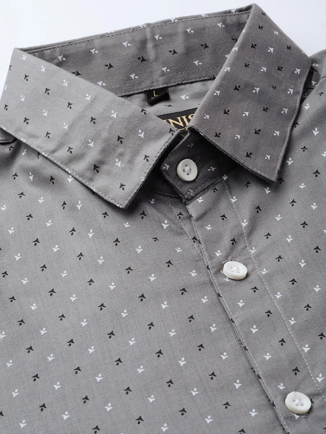 Grey Cotton Solid Shirts SF_716Grey | DesiQlo