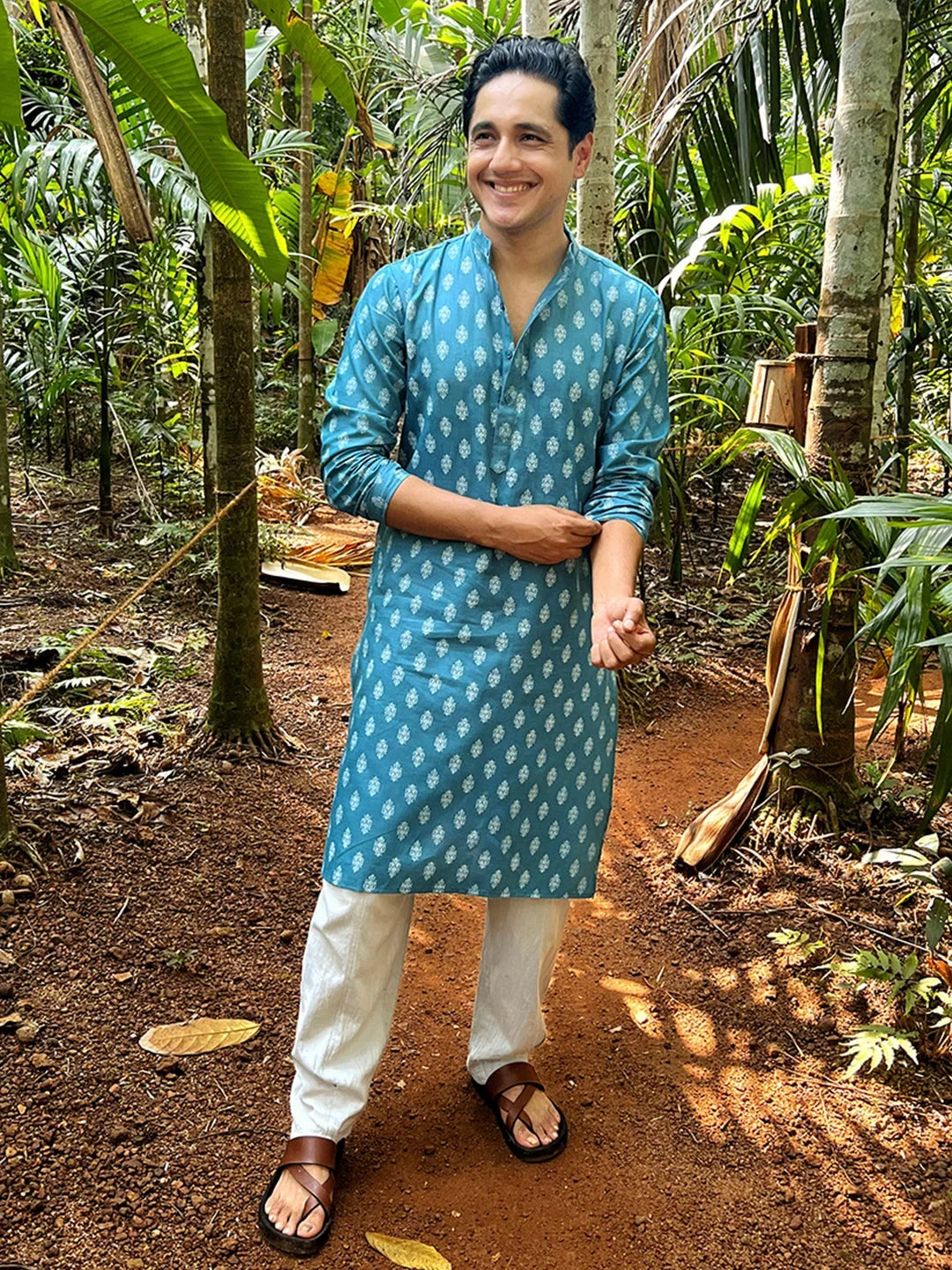 Green Cotton Solid Indian Wear JOKP_650Teal | DesiQlo