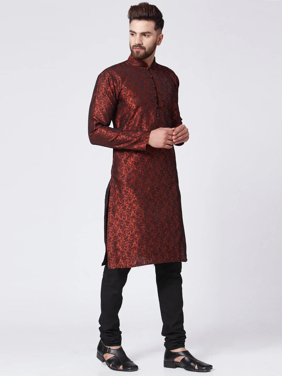 Maroon Cotton Solid Indian Wear JOKP_517Maroon | DesiQlo