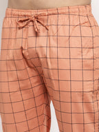 Indian Needle Men's Orange Cotton Track Pants