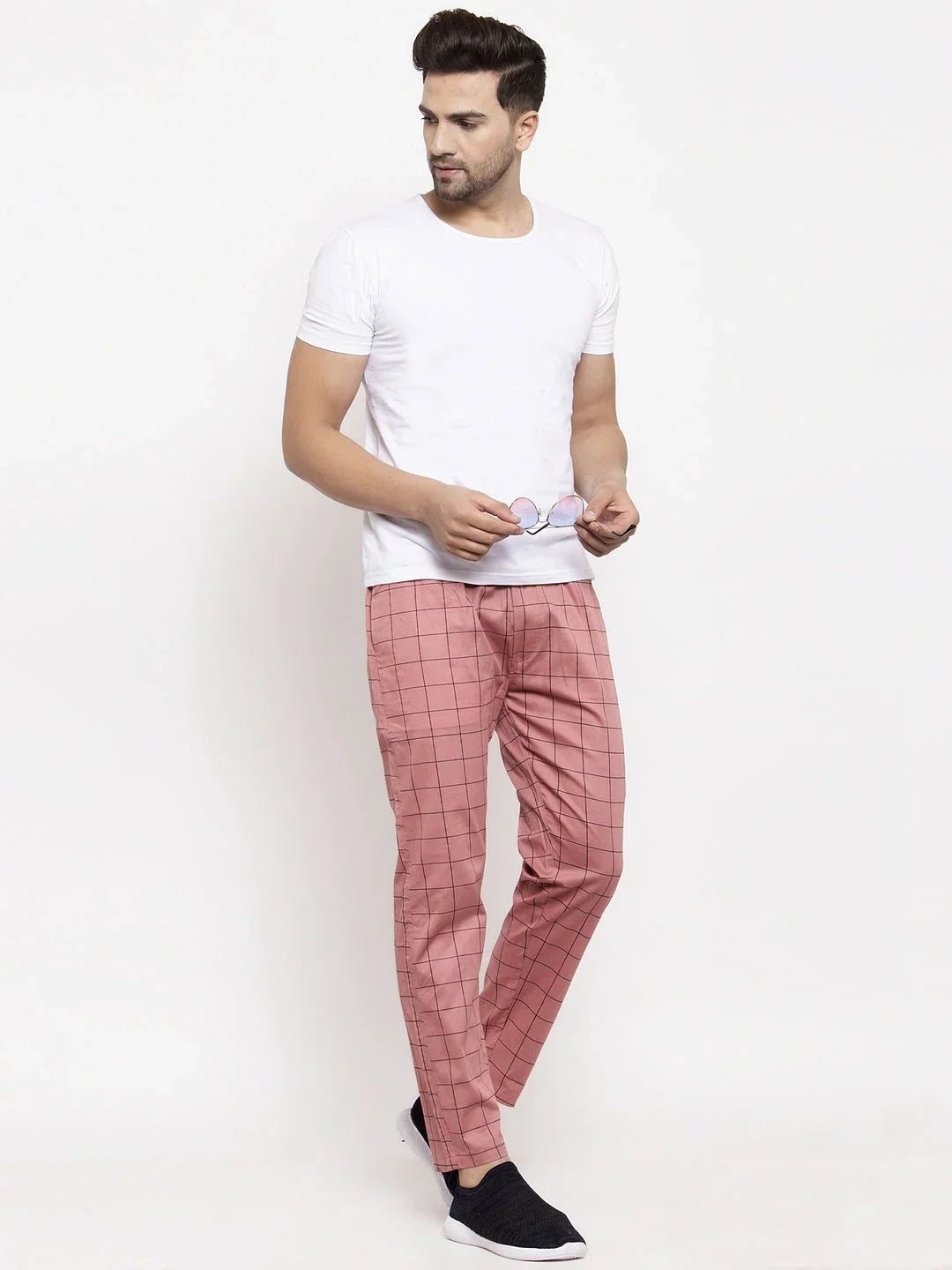 Orange Cotton Solid Active wear JOG_012Peach | DesiQlo