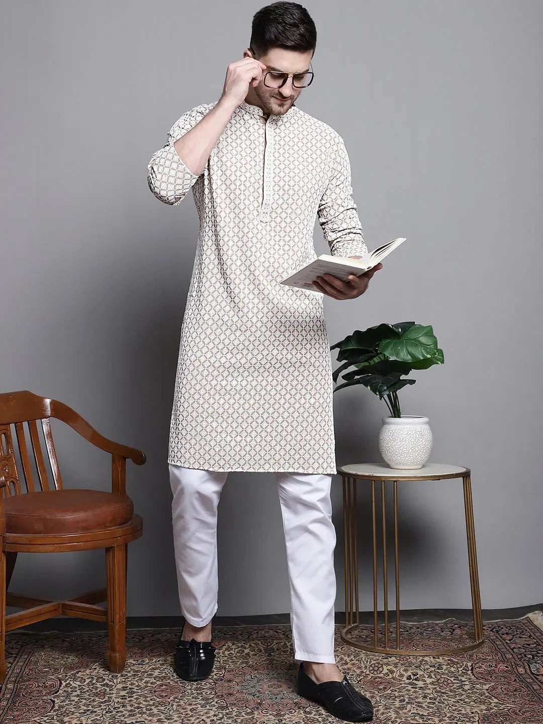 Beige Cotton Solid Indian Wear JOKP_P_5005Beige | DesiQlo