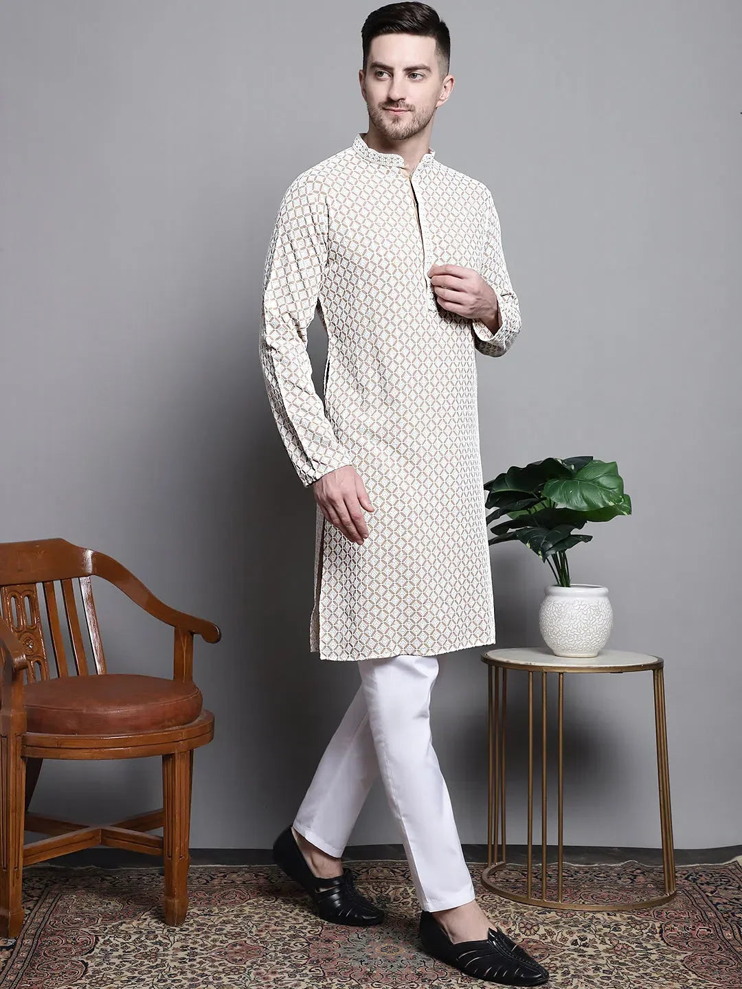 Beige Cotton Solid Indian Wear JOKP_P_5005Beige | DesiQlo