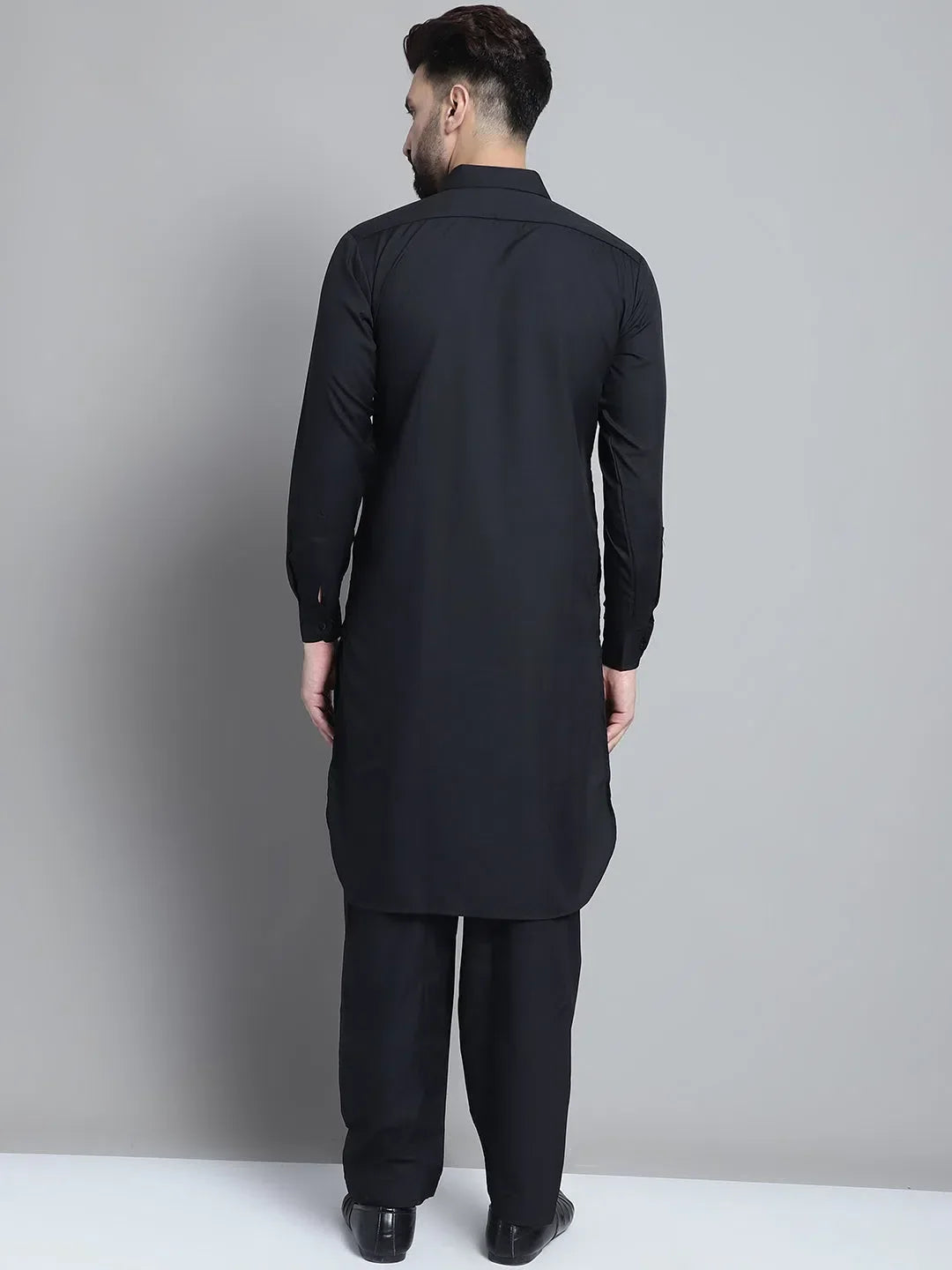 Black Cotton Solid Indian Wear JOKP_696Black | DesiQlo