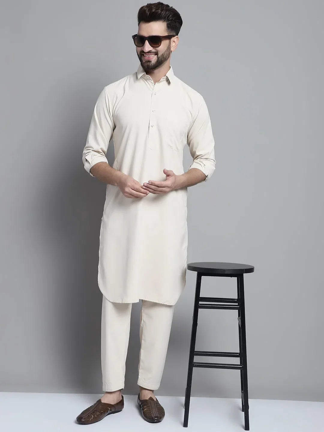 Cream Cotton Solid Indian Wear JOKP_696Cream | DesiQlo
