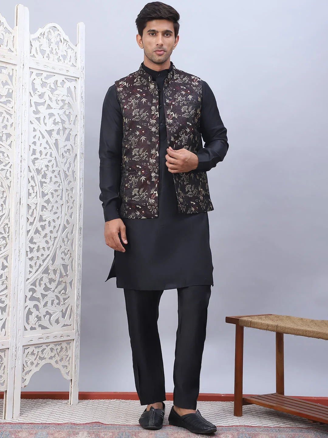Maroon Silk Solid Indian Wear JOKPWC_592B_4102Maroon | DesiQlo