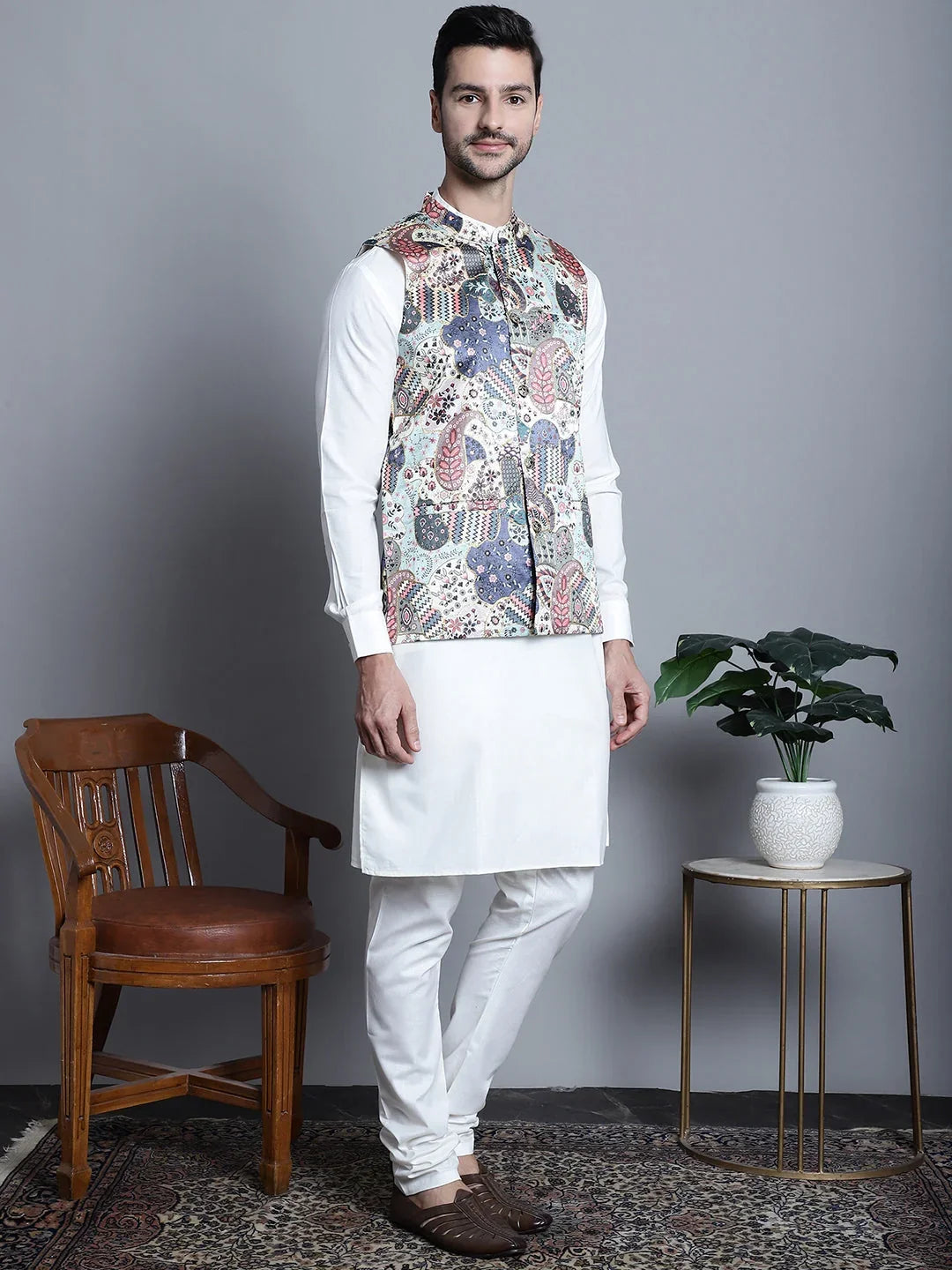 Blue Silk Solid Indian Wear JOKPWC_592W_4086Blue | DesiQlo