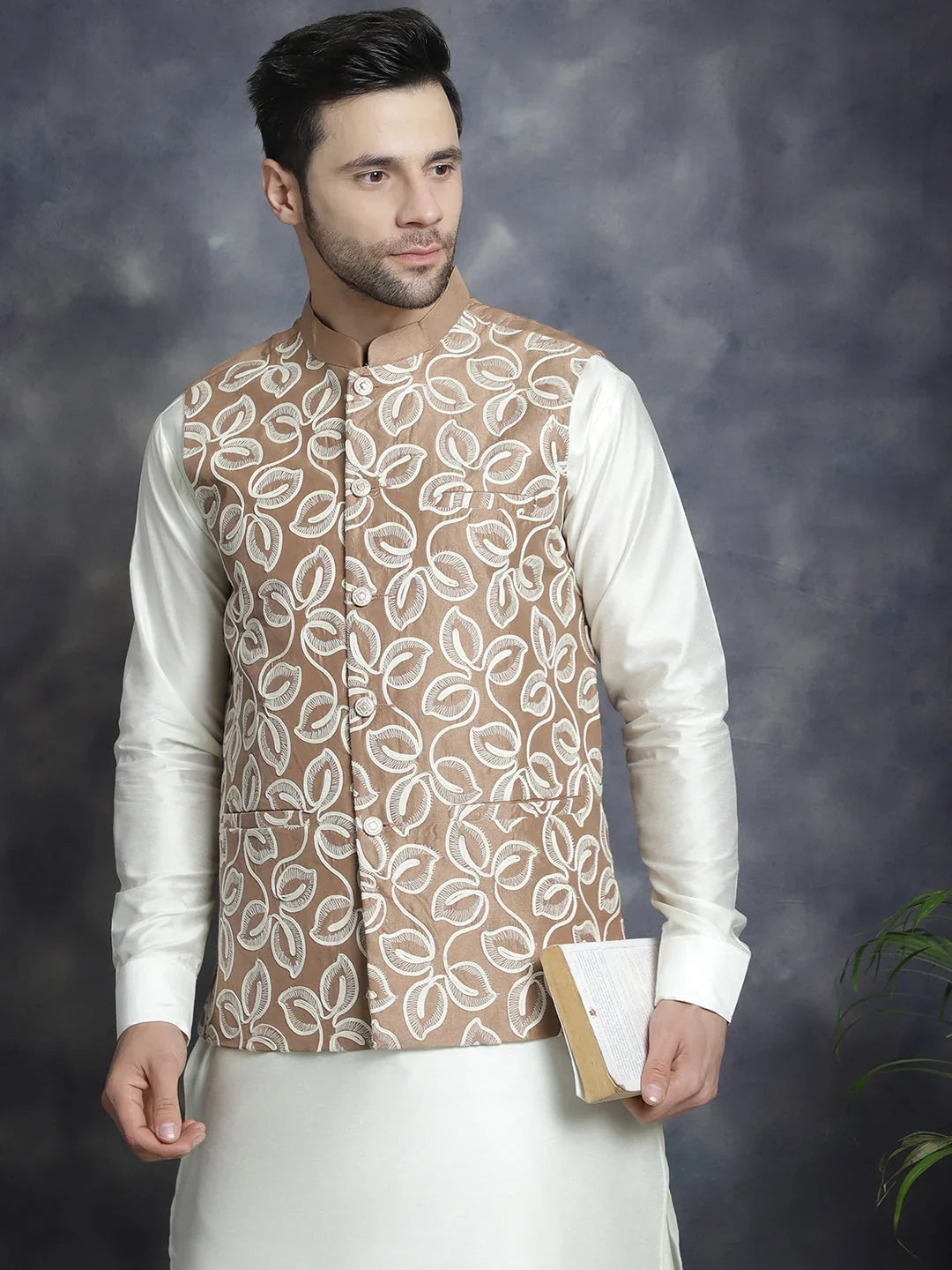 Brown Silk Solid Indian Wear JOKPWC_592W_4092Brown | DesiQlo
