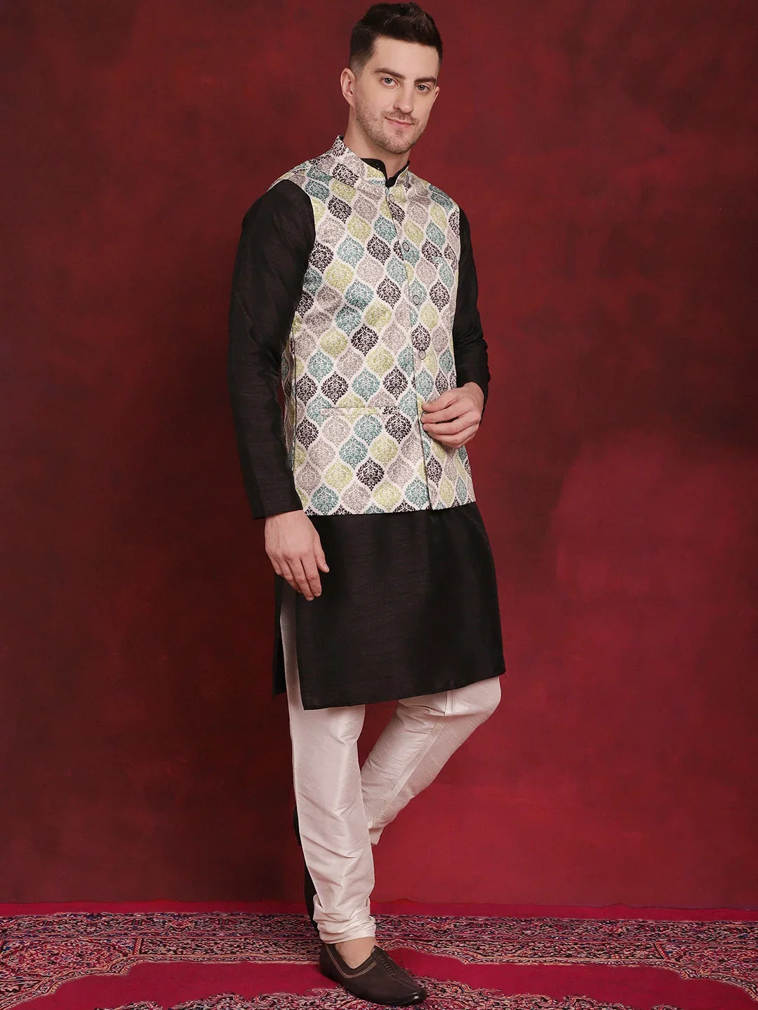 Green Silk Solid Indian Wear JOKPWC_636B_4090Green | DesiQlo