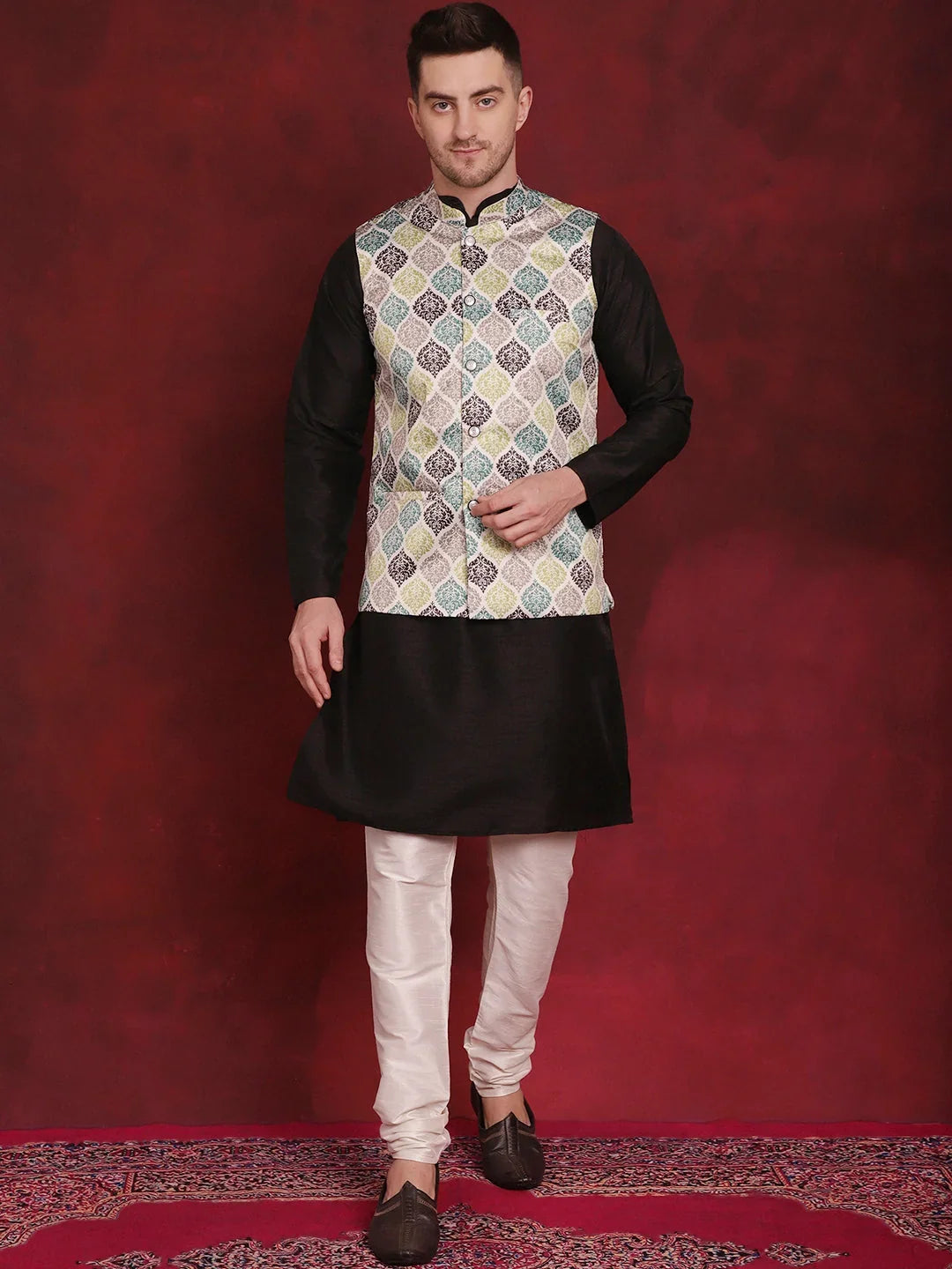 Green Silk Solid Indian Wear JOKPWC_636B_4090Green | DesiQlo
