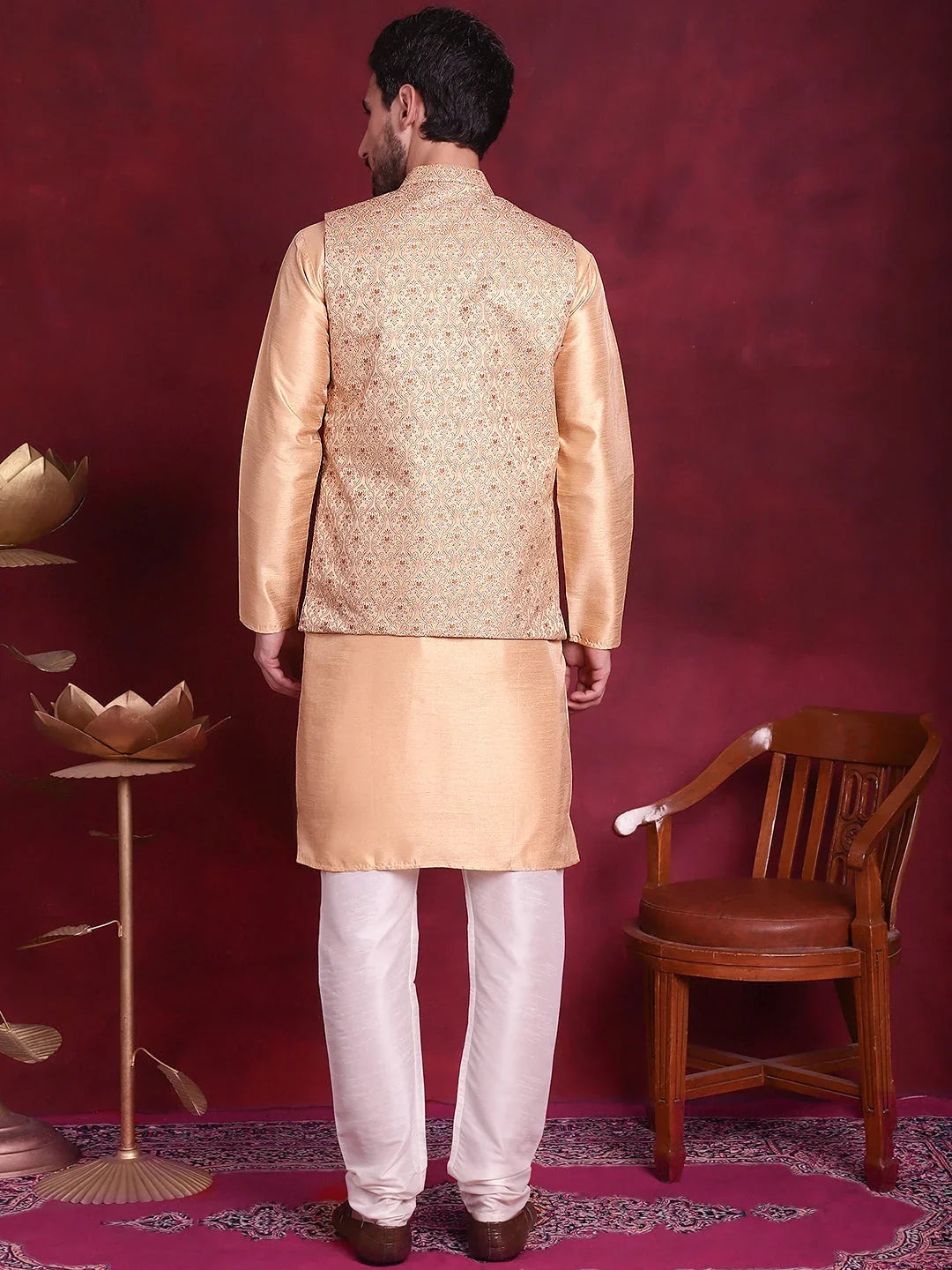 Cream Silk Solid Indian Wear JOKPWC_636DG_4089Cream | DesiQlo