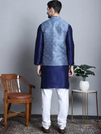 Men's Printed Nehru Jacket With Kurta Pyjama Set