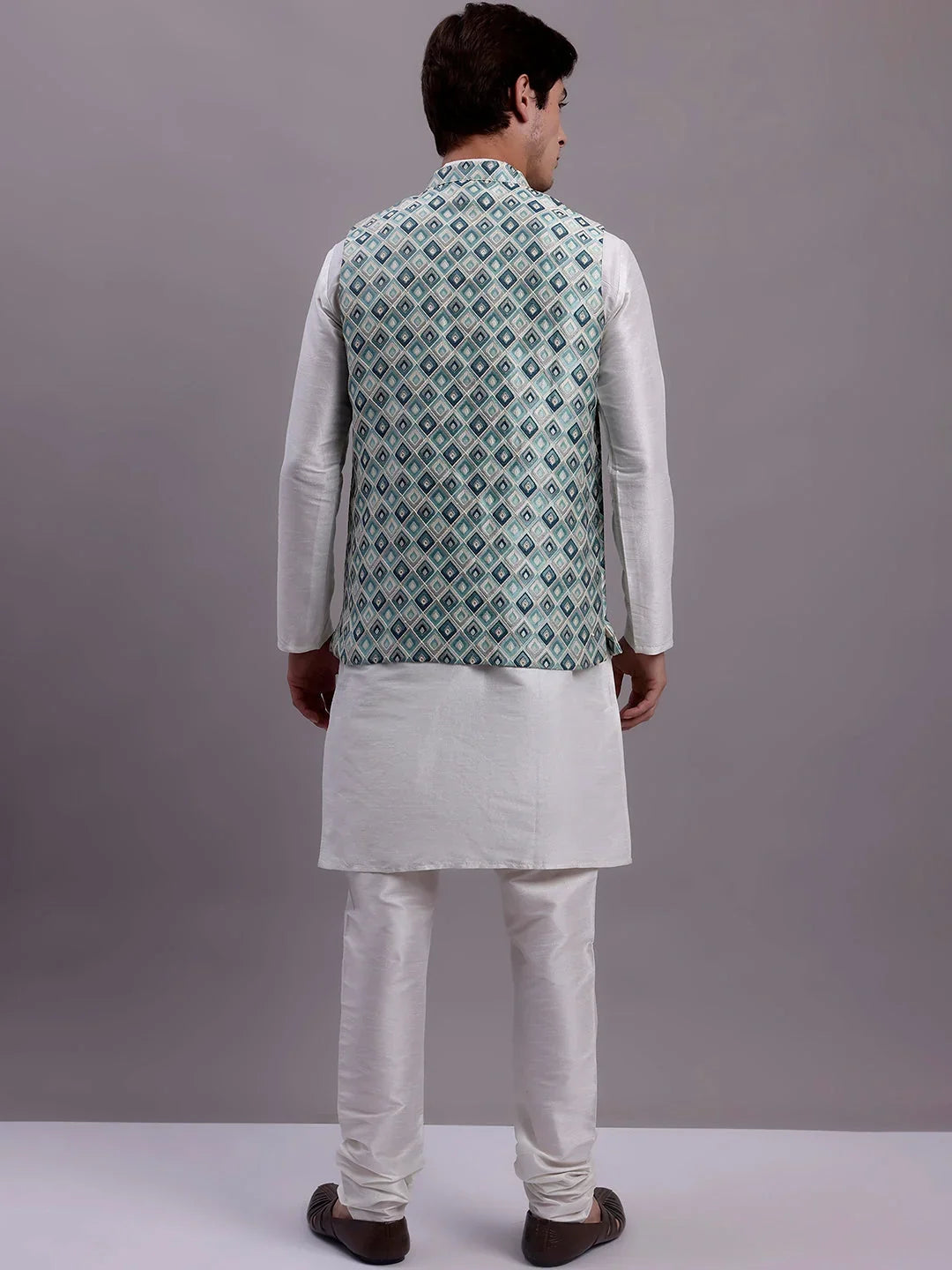 Blue Silk Solid Indian Wear JOKPWC_636W_4082Sky | DesiQlo