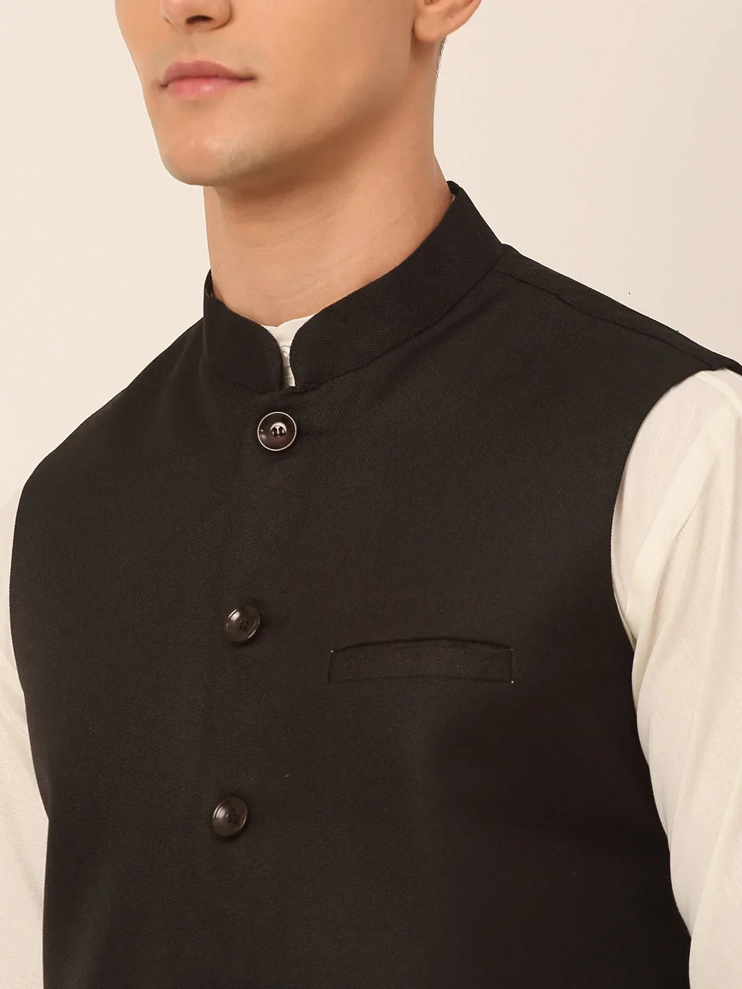 Black Cotton Solid Indian Wear JOKPWC_W-F_4046Black | DesiQlo
