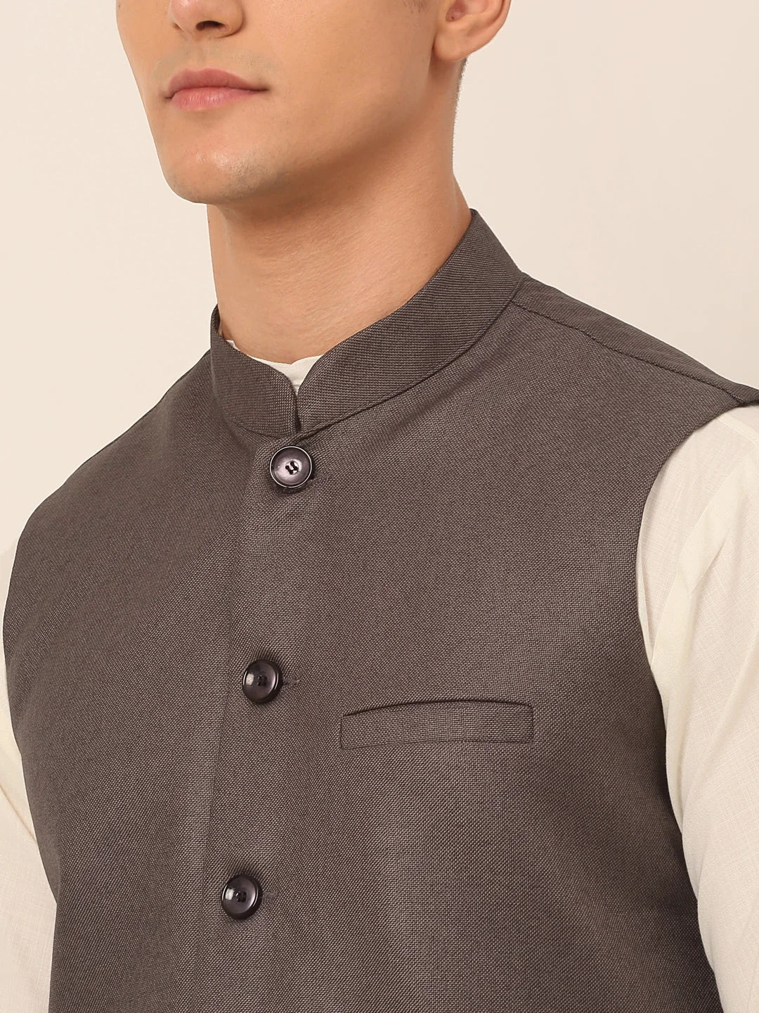Grey Cotton Solid Indian Wear JOKPWC_W-F_4046Charcoal | DesiQlo