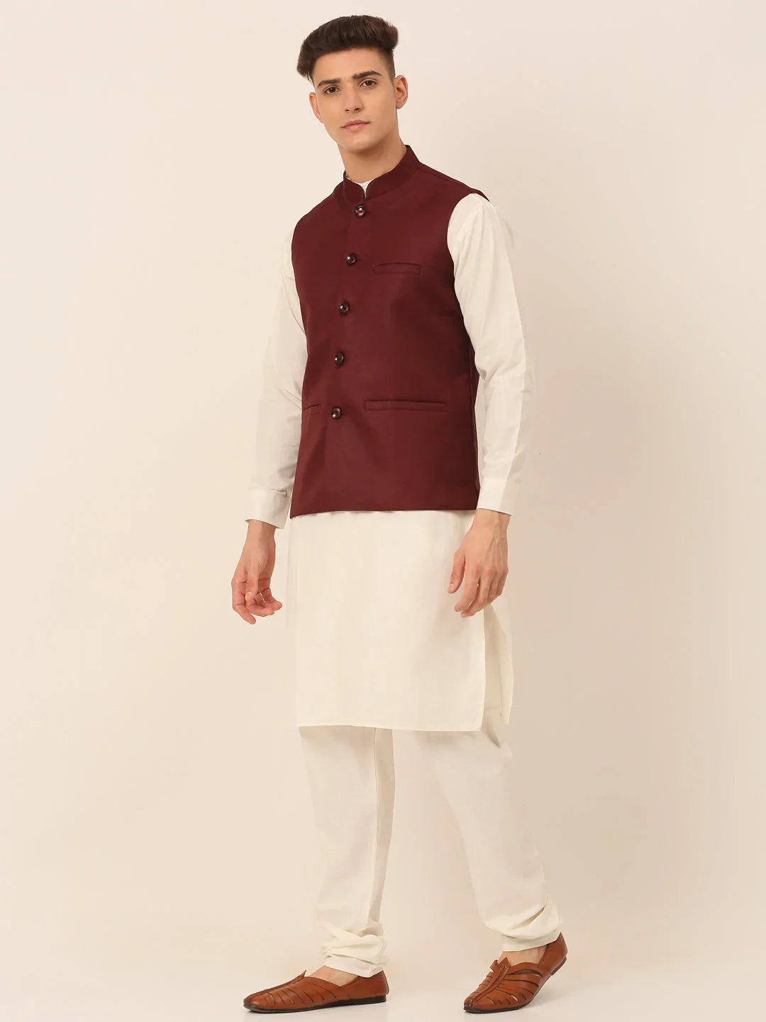 Maroon Cotton Solid Indian Wear JOKPWC_W-F_4046Maroon | DesiQlo