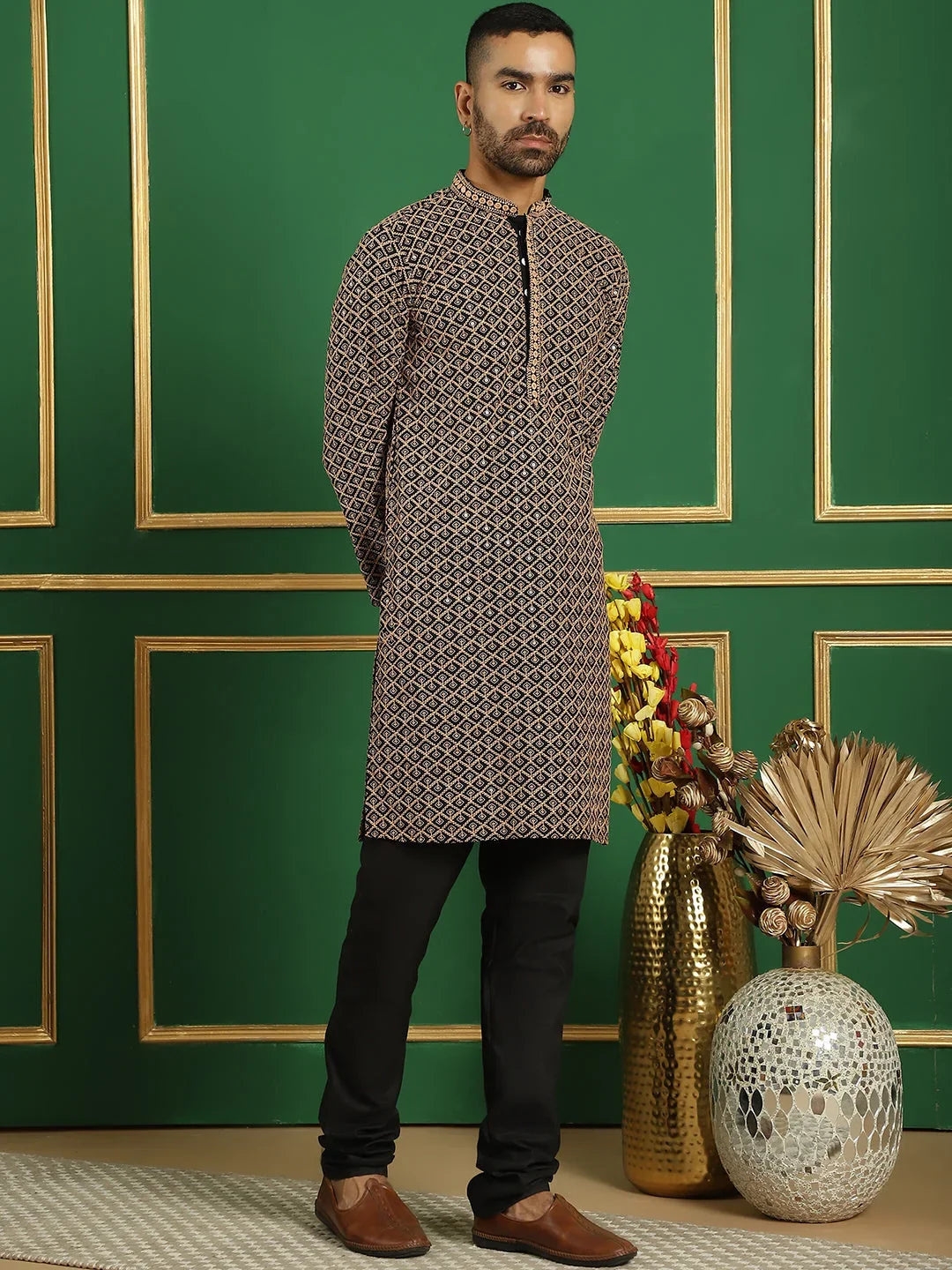 Brown Cotton Solid Indian Wear JOKP_B-P_5004Brown | DesiQlo