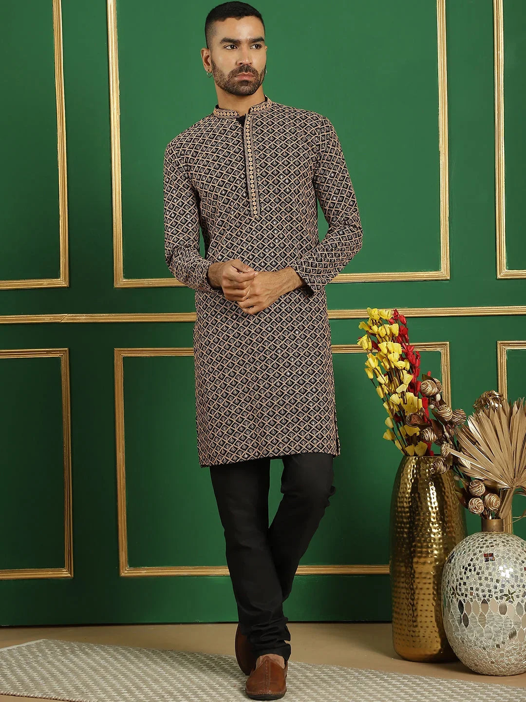 Brown Cotton Solid Indian Wear JOKP_B-P_5004Brown | DesiQlo