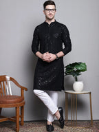 Sequin Embroidered Pure Cotton Styled with Pyjamas