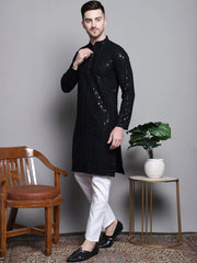 Sequin Embroidered Pure Cotton Styled with Pyjamas