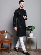 Sequin Embroidered Pure Cotton Styled with Pyjamas