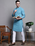 Sequin Embroidered Pure Cotton Light Kurta with Pyjamas