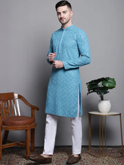 Sequin Embroidered Pure Cotton Light Kurta with Pyjamas
