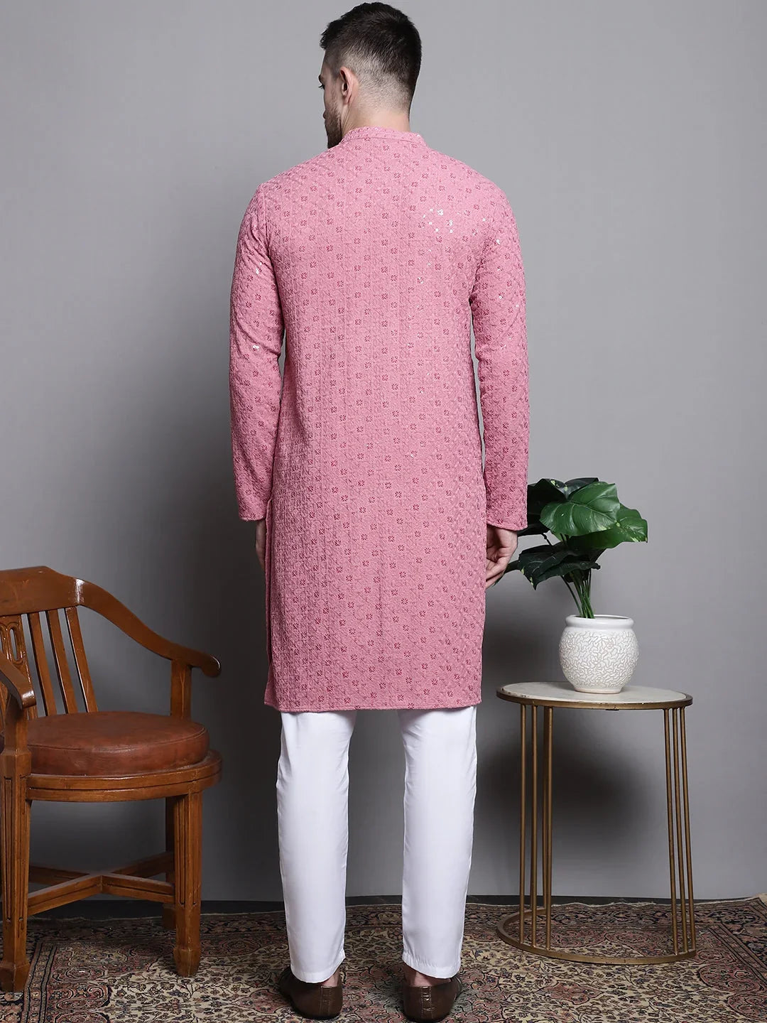 Red Cotton Solid Indian Wear JOKP_P_5006Coral | DesiQlo