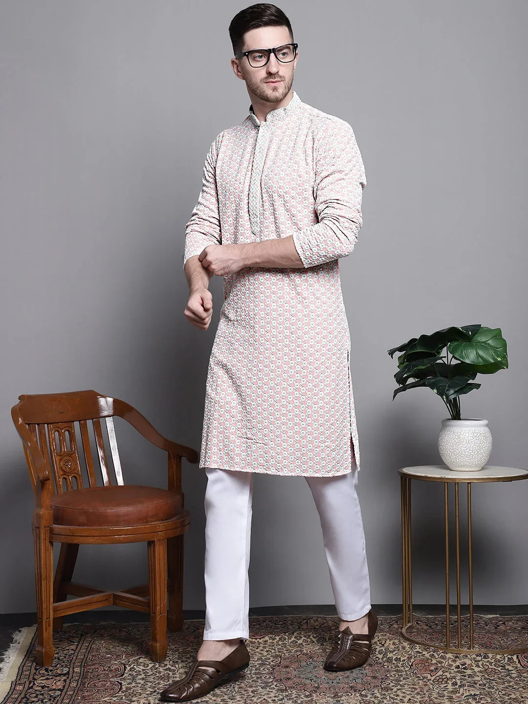 Orange Cotton Solid Indian Wear JOKP_P_5008Peach | DesiQlo