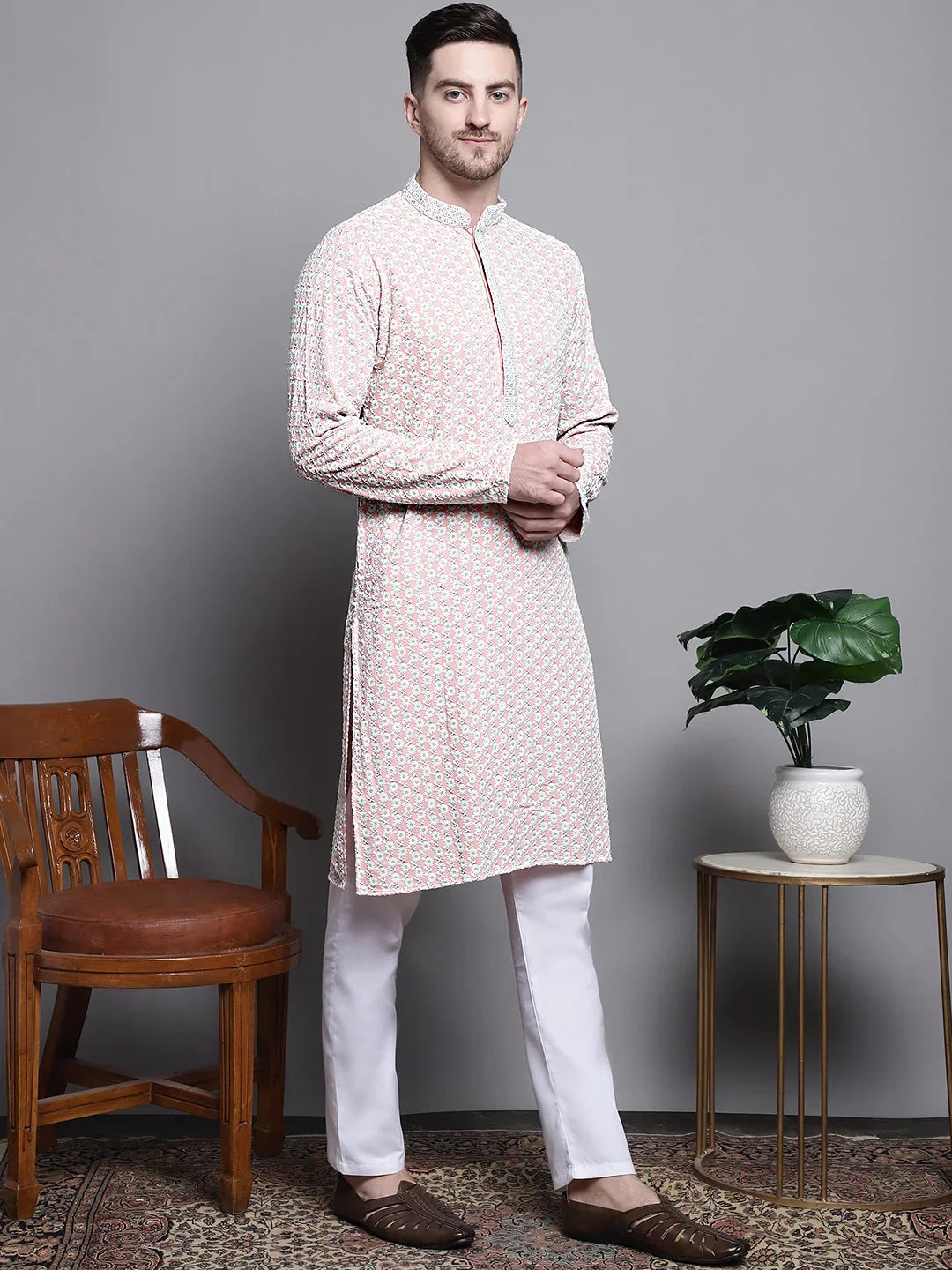 Orange Cotton Solid Indian Wear JOKP_P_5008Peach | DesiQlo