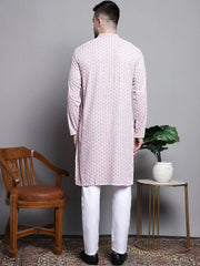 Sequin Embroidered Pure Cotton Kurta with Pyjamas-JOKP P5008