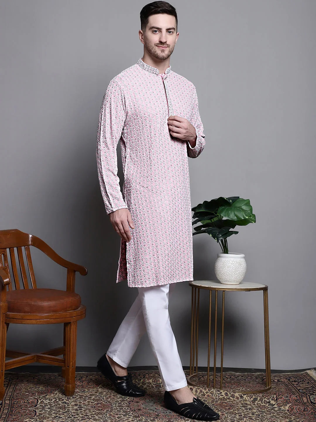 Pink Cotton Solid Indian Wear JOKP_P_5008Pink | DesiQlo