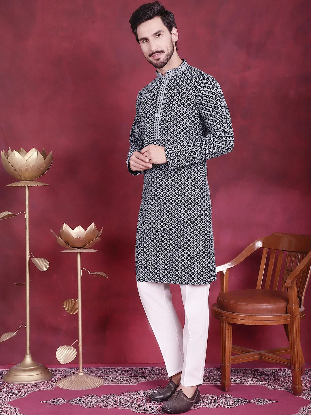 Grey Rayon Solid Indian Wear JOKP_P_5013Grey | DesiQlo