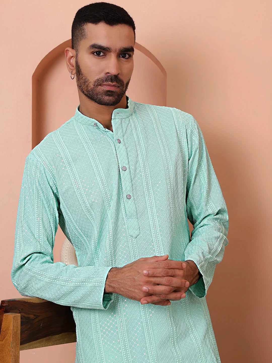 Blue Rayon Solid Indian Wear JOKP_P_5015Sky | DesiQlo