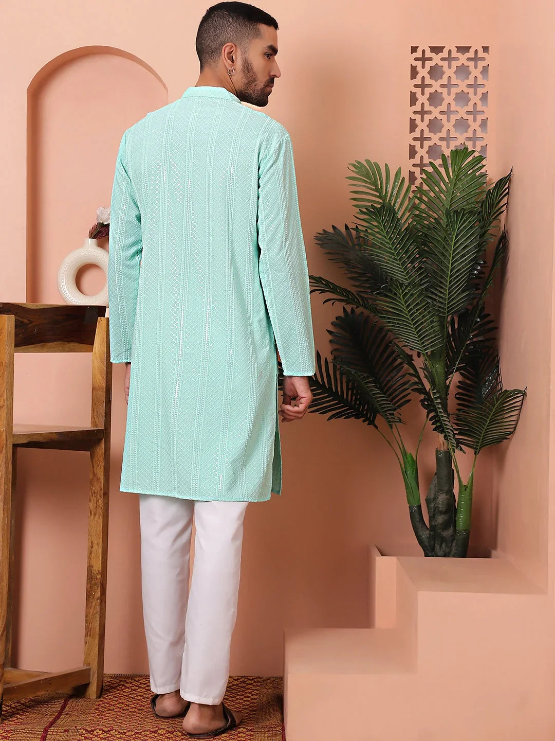 Blue Rayon Solid Indian Wear JOKP_P_5015Sky | DesiQlo